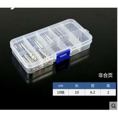 High Quality 2 Layer 10 Compartments Transparent Plastic Storage Box