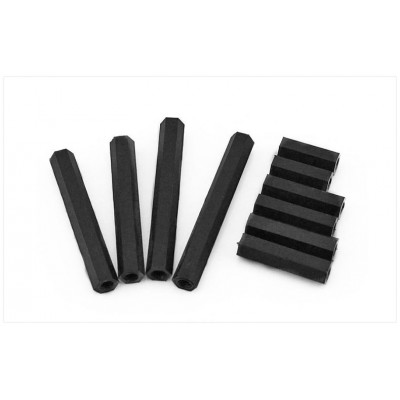 M2.5 BLACK Nylon Plastic Standoffs,Nylon hex threaded standoff