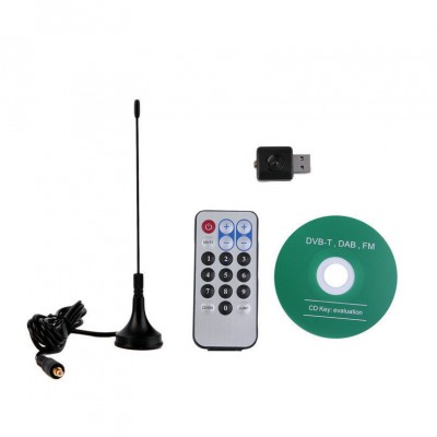 USB Digital DVB-T SDR & FM & R820T & DVB-T HDTV Tuner Receiver RTL2832U3