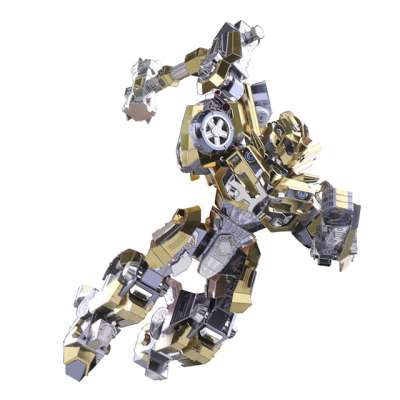 3D Transformation Metal Puzzle DIY Bumblebe Model Toys Jigsaw Puzzle Kids Educational Toys Handmade Manual Gift Toys